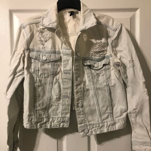 Distressed Light Wash Jean Jacket